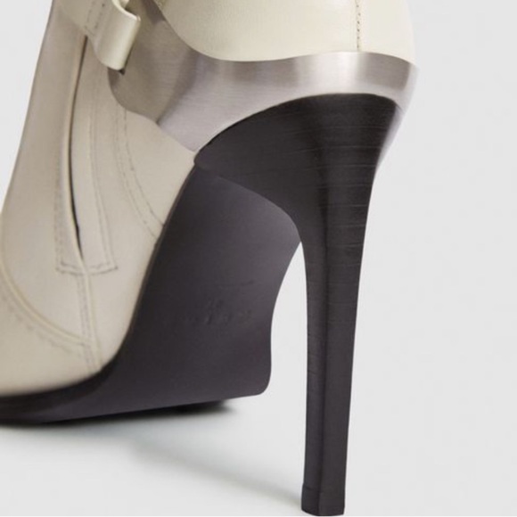 NEW Reiss Hayworth Pointed Toe Stiletto bootie white 40 - Picture 4 of 8